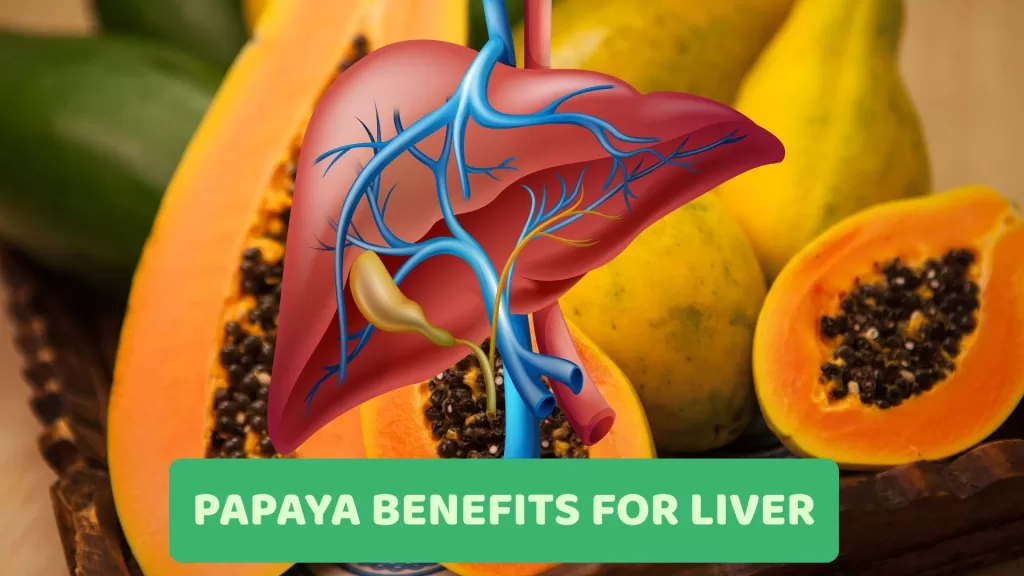 Fresh papaya slices with seeds on a wooden table, highlighting papaya’s natural liver detox and health benefits.